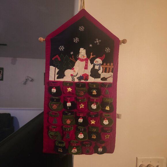 Velvet Christmas Countdown Advent Calender (add your own treats) - Picture 1 of 11